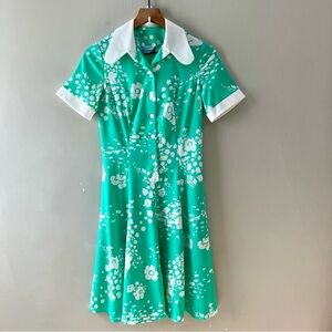 SEARS Fasions Vintage ‘70 Floral Shirtdress